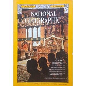 National Geographic Oct 1974 Skylab, Texas, Blue Water Plankton Vol 146 No 4